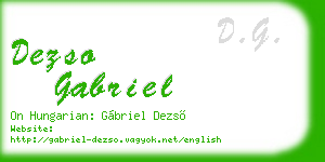 dezso gabriel business card